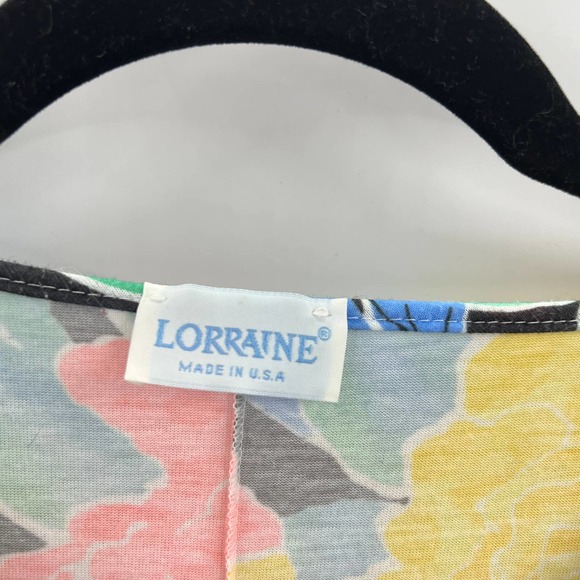 Lorraine Vintage All Over Floral Midi Night Gown Boho Tropical Boho Women Large - Picture 3 of 7